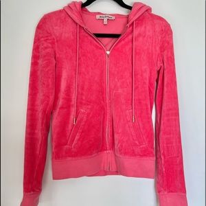 Juicy Couture Velour Track Suit Zip Up Sweater